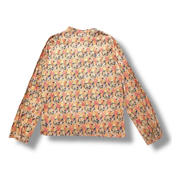 Bonpoint | Floral Mao Collar Button Down Shirt (14) 🍒 - Picture 3 of 7